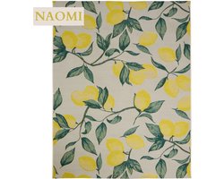 MISOU Vloerkleed - 200x300cm - Creme/Geel - voor Binnen - en Buiten - Polypropyleen - Buitenkleed - Tapijt - Woonkamer - Veranda - NAOMI