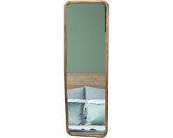 MISOU Wandspiegel - Hout - Rechthoekig - Spiegel - Woondecoratie - Badkamer - Slaapkamer - Wanddecoratie - Miroir Mural - AURUM