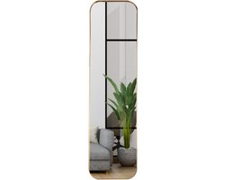 MISOU Wandspiegel - Woondecoratie - Goud - Wanddecoratie - Ovaal - 115cm - Spiegels - Wanddecoratie - Miroir Mural