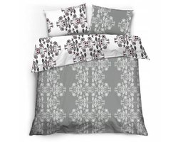 Miss Lucy Dolce Vita Satine Beddengoed Set 220x200cm Grijs Wit