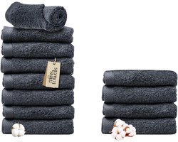 Miss Towels 50x100 Handdoeken Set 12 st. - 5 sterren Hotelkwaliteit - Badtextiel - Luxe Badhanddoeken - Zachte Badlakens - Zwart