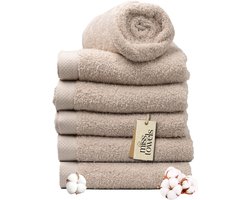 Miss Towels 50x100 Handdoeken Set 6 st. - 5 sterren Hotelkwaliteit - Badtextiel - Luxe Badhanddoeken - Zachte Badlakens - CamelBruin - 5+1