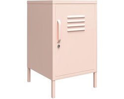 Mission District|Bijzettafel met 1 deur roze metaal