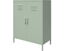 Mission District|Commode met 2 deuren in groen metaal