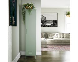 Mission District|Kast locker met 1 deur in groen metaal