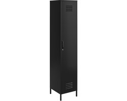 Mission District|Kast Locker met 1 deur in zwart metaal