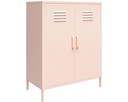 Mission District|Kast met 2 deuren in roze metaal