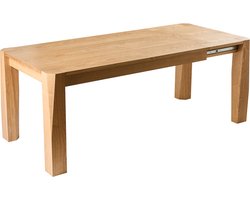 MISSION - Uitschuifbare eettafel - Lichtbruin - 160/200 x 90 cm - MDF