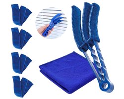 Mister GoGo - Jaloezie Reiniger met 4 Vervangdoekjes & 1 Microvezeldoek - Luxaflex - shutters - Lamellen - Plumeau - Jaloezie Reiniger - Blauw