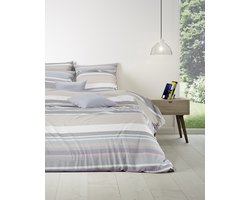 Mistral Home - DEKBEDOVERTREK - katoen renforcé - 240 x 220 cm + 2x 65 x 65 cm - lits-jumeaux - strepen - beige
