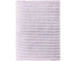Mistral Home - PLAID - recycled flannel - 130 x 170 cm - effen kleur - lila- Duurzaam