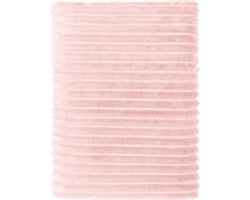 Mistral Home - PLAID - recycled flannel - 130 x 170 cm - effen kleur - roze- Duurzaam