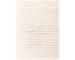 Mistral Home - PLAID - recycled flannel - 240 x 220 cm - effen kleur - Écru- Duurzaam