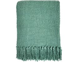 Misty green throw