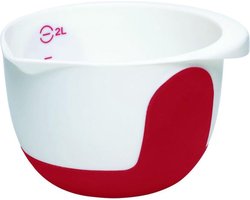 MIX & BAKE beslagkom. 2.0 L. wit/rood