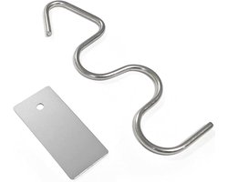 Mixergereedschap - Jam roergereedschap - Pindakaasmixer - Notenboter roergereedschap - Keukengereedschap - Multifunctionele - roestvrijstalen - zilver - 18.3*5*0.5cm