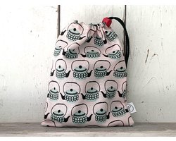 MixG | Knikkerzak | Roze met theepotjes| Meisje