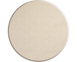 MixMamas Rond Tafelkleed Gecoat - Ø 180 cm - Linnen look effen - Beige / Creme