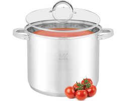 MK - Soeppan Stamppot - Glazen Deksel - 11L - Soeppan Inductie - Gas - Keramisch - Vaatwasserbestendig - RVS PFAS vrij