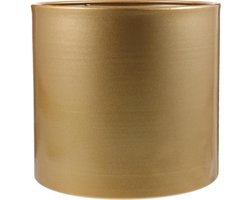 MK Stoer - Knuffel Emmer Bloempot - Plantenbak Voor Binnen - Decoratieve Plantenbakken Potten - Voor Buitenplanten - Metalen Plantenbakken - Gouden Bloempot - Metalen Bloem - Messing Ijzer.