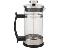 MK Stoer - Koffiepot - Franse Pers - Dubbele Filtratie - Roestvrijstalen - Glazen - Theemaker - Geschikt voor - Huishoudelijk - Zwart - Franse Persen - Koffiezetapparaat