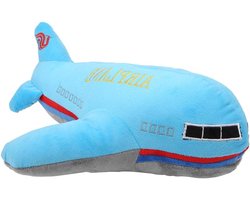 MK Stoer - Rugenkussen - Kinderspeelgoed - Zacht pluche - Cartoon - Blauw - Slaap - Geschikt voor kinderen - Model Flugzeug Puppe Kissen Cartoon Flugzeug Weichem Plüsch Spielzeug Kinder Schlafen Rückenkissen Simulation Kinder Spielzeug.