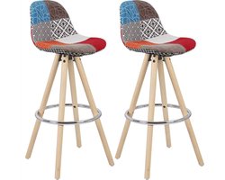 MKSS® Barkrukken set van 2 - Barkruk - Barkrukken met Rugleuning - Boho Design