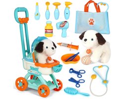 MKSS® Dierenarts Speelgoed - Dokterset Kind - Kinderspeelgoed 2 Jaar - Blauw met Oranje
