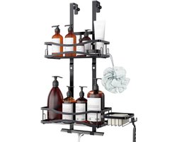 MKSS® Doucherek aan Douchewand - Doucherek Hoek - Doucherek Zonder Boren - Zwart