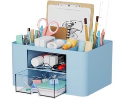 MKSS® Ladenkastje Bureau Orgenaizer - Bureaukast - Ladeblok - Lichtblauw