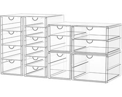 MKSS® Ladenkastje Bureau Orgenaizer - Bureaukast - Ladeblok - Transparant