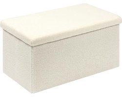 MKSS® Luxe Dekenkist voor Dekens en Extra Opslag - Bijzet Bankje - Opbergbank Binnen en Buiten - Dekenkisten voor Slaapkamers - Bank met Opslagruimte - Bedkist - Wit