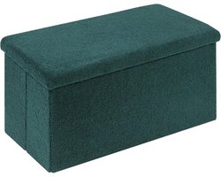 MKSS® Luxe Dekenkist voor Dekens en Extra Opslag - Bijzet Bankje - Opbergbank Binnen en Buiten - Dekenkisten voor Slaapkamers - Bank met Opslagruimte - Bedkist - Groen