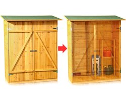 MKSS® Tuinkast Hout - Tuinkist - Tuinkasten voor Buiten - Tuinberging - 150x80x170cm