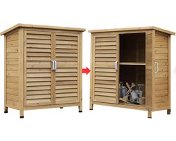 MKSS® Tuinkast Hout - Tuinkist - Tuinkasten voor Buiten - Tuinberging - 55x95x105cm