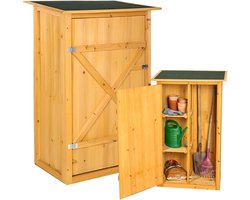MKSS® Tuinkast Hout - Tuinkist - Tuinkasten voor Buiten - Tuinberging - 75x55x120cm
