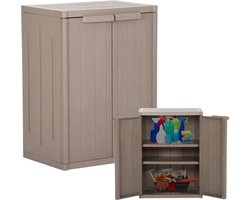 MKSS® Tuinkast Kunststof - Tuinkist - Tuinkasten voor Buiten - Tuinberging - Beige