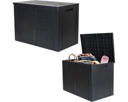 MKSS® Tuinkast Kunststof - Tuinkist - Tuinkasten voor Buiten - Tuinberging - Zwart