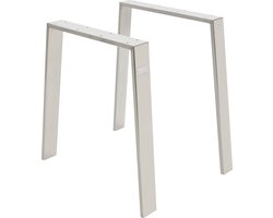 ML-Design loft tafelpoten set van 2 75x72cm zilver roestvrij staal U-vormig industrieel design 8x2 cm profiel metalen tafelframe geschikt voor eettafel of bureau stevige meubelpoten scandic tafellopers voor DIY-projecten en meubels op maata