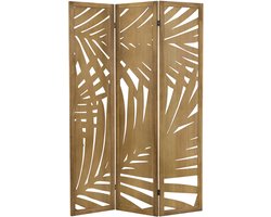 ML-Design Ruimteverdeler kamerscherm 3-delig Sapporo opvouwbaar 170x121 cm met paulowniahouten frame paravent, ruimtebesparend, licht en mobiel, ideaal voor scheiden van ruimtes in woonkamer, slaapkamer, kantoor en atelier