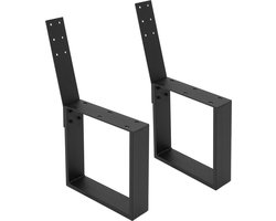 ML-Design Set van 2 stalen bankpoten, 40 x 78,5 cm, zwart, metalen bankframe met rugleuning voor buitengebruik, doe-het-zelf tuinbank, stabiel, weerbestendig, roestvrij, banklopers, bankpoten