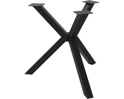 ML-Design | Tafelpoten Spider, 3-potig, Ø 94,5 x 73 cm, van staal, zwart, metalen tafelonderstel, tafelpoten, tafelvoeten, onderstel voor doe-het-zelf-eettafels