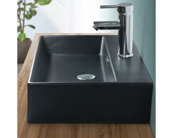 ML-Design wastafel zwart mat, 510x360x130 mm, rechthoekig, keramiek