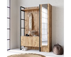 ML15 Kapstok | 100% MELAMINE | Atlantisch Grenen - Emob - Garderobekast - Bruin - Melamine; Spaanplaat