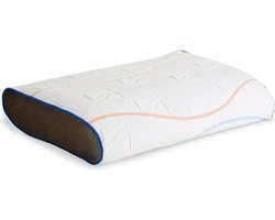 Mline pillow You blauw - M-line hoofdkussen - zij-slaper - Traagschuim