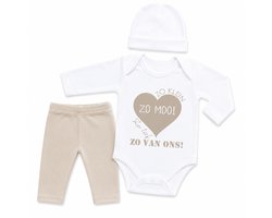 MM Baby pakje cadeau geboorte meisje jongen set met tekst aanstaande zwanger kledingset pasgeboren unisex Bodysuit | Huispakje | Kraamkado | Gift Set babyset kraamcadeau  babygeschenk babygeschenkset kraampakket