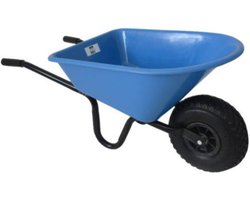 MM Eurotool Kinderkruiwagen Metaal met Kunststof Bak - Blauw
