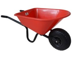 MM Eurotool Kinderkruiwagen Metaal met Kunststof Bak - Rood