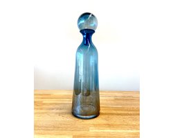 M&M Garden - Decoratie Glas Vaas - Blauw - H42cm D13cm
