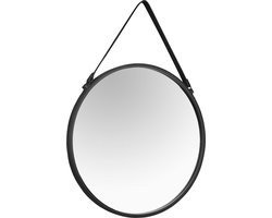 M&M - Spiegel - Ø˜55cm - Hangspiegel in Frame - Mat Zwart